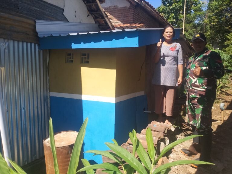 Pembangunan 15 Unit Tangki Septik Individual TMMD Ke-128 di Desa Brabe Rampung 100 Persen.