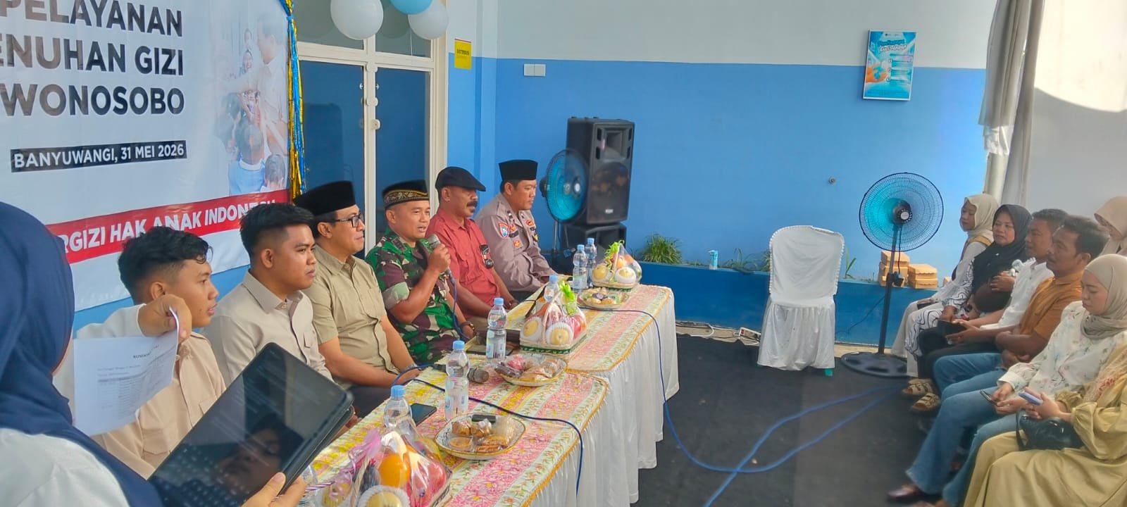 Grand Launching SPPG Wonosobo Resmi Digelar, Danramil Srono Dukung Program Makan Bergizi Gratis